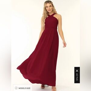 Bridesmaid dress- Brand Azazie- size 6- color Burgundy